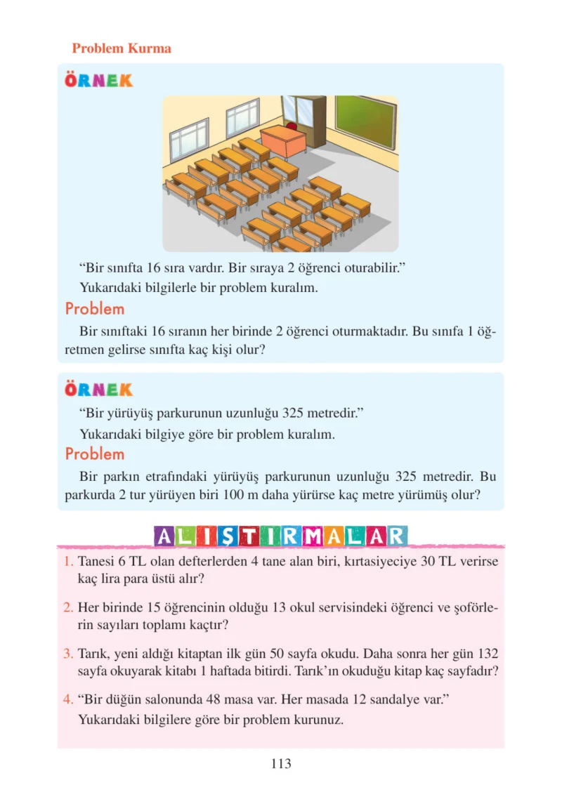 3. Sınıf Matematik Ders Kitabı Cevapları Tuna Matbacılık Yayınları Sayfa 113