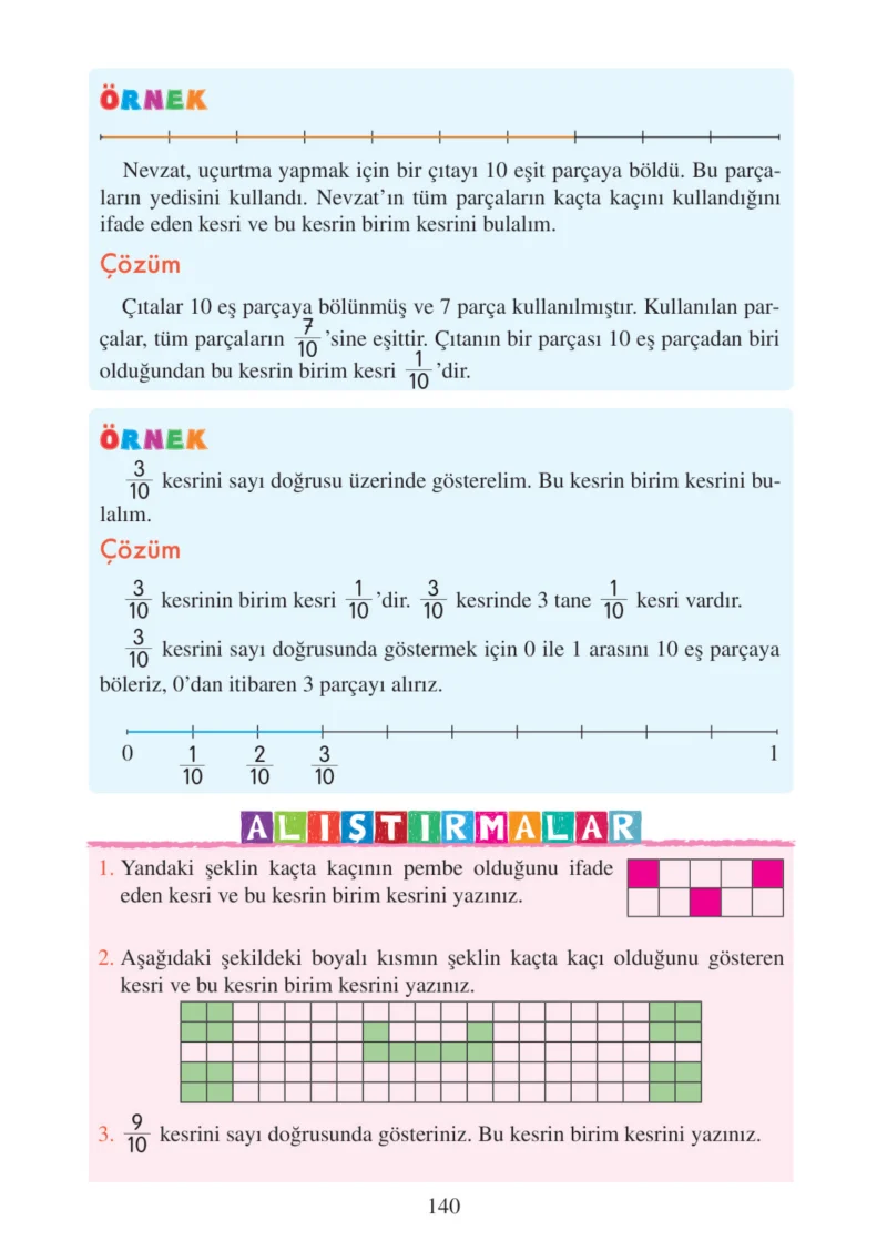 3. Sınıf Matematik Ders Kitabı Cevapları Tuna Matbacılık Yayınları Sayfa 140