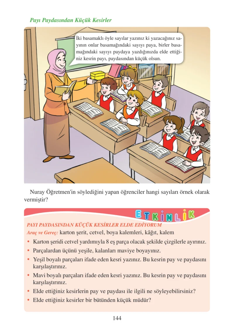 3. Sınıf Matematik Ders Kitabı Cevapları Tuna Matbacılık Yayınları Sayfa 144