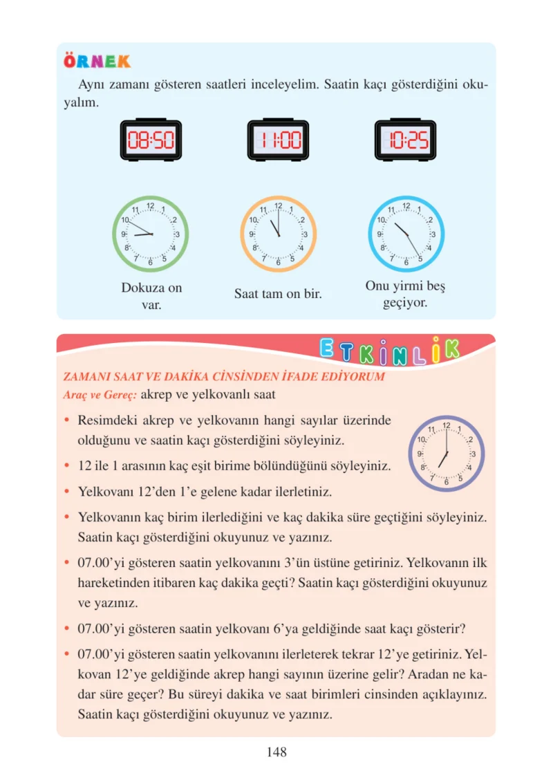 3. Sınıf Matematik Ders Kitabı Cevapları Tuna Matbacılık Yayınları Sayfa 148