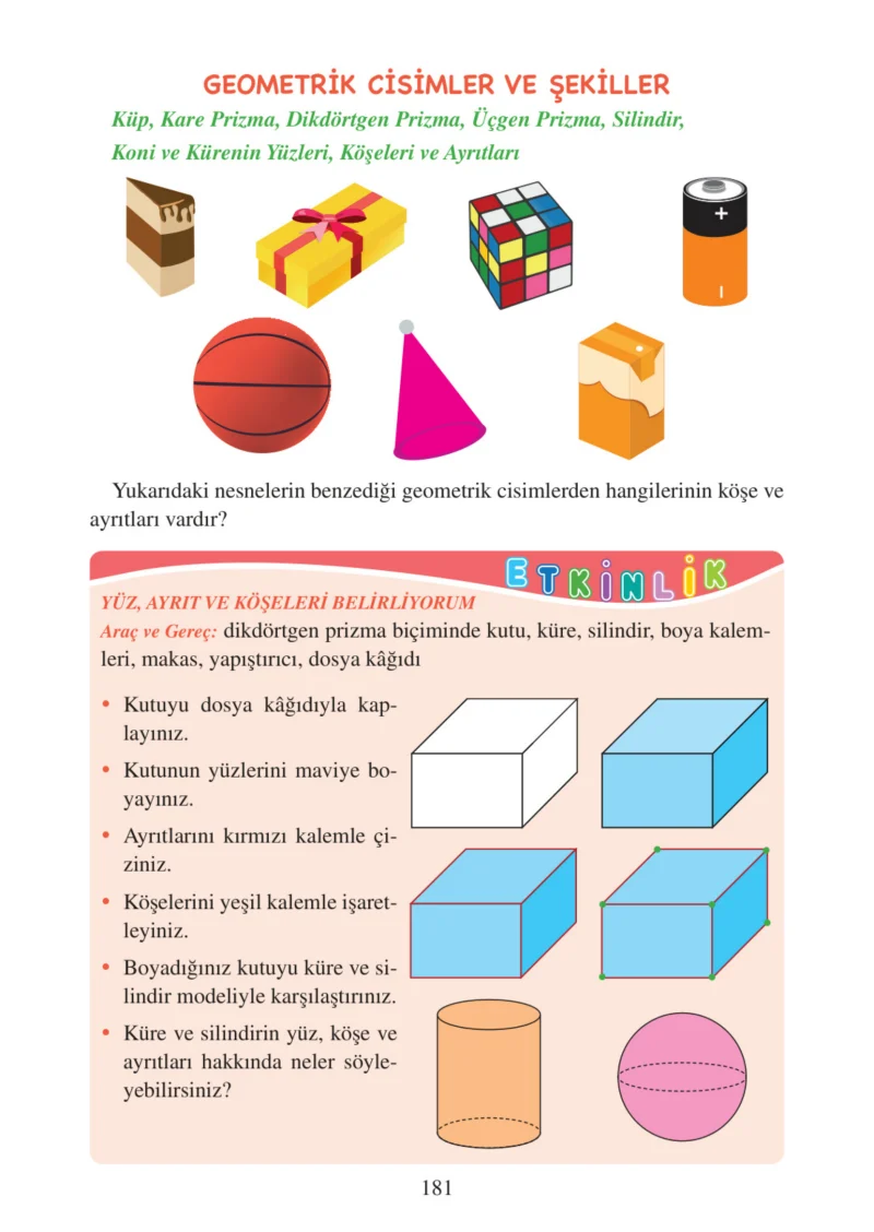 3. Sınıf Matematik Ders Kitabı Cevapları Tuna Matbacılık Yayınları Sayfa 181