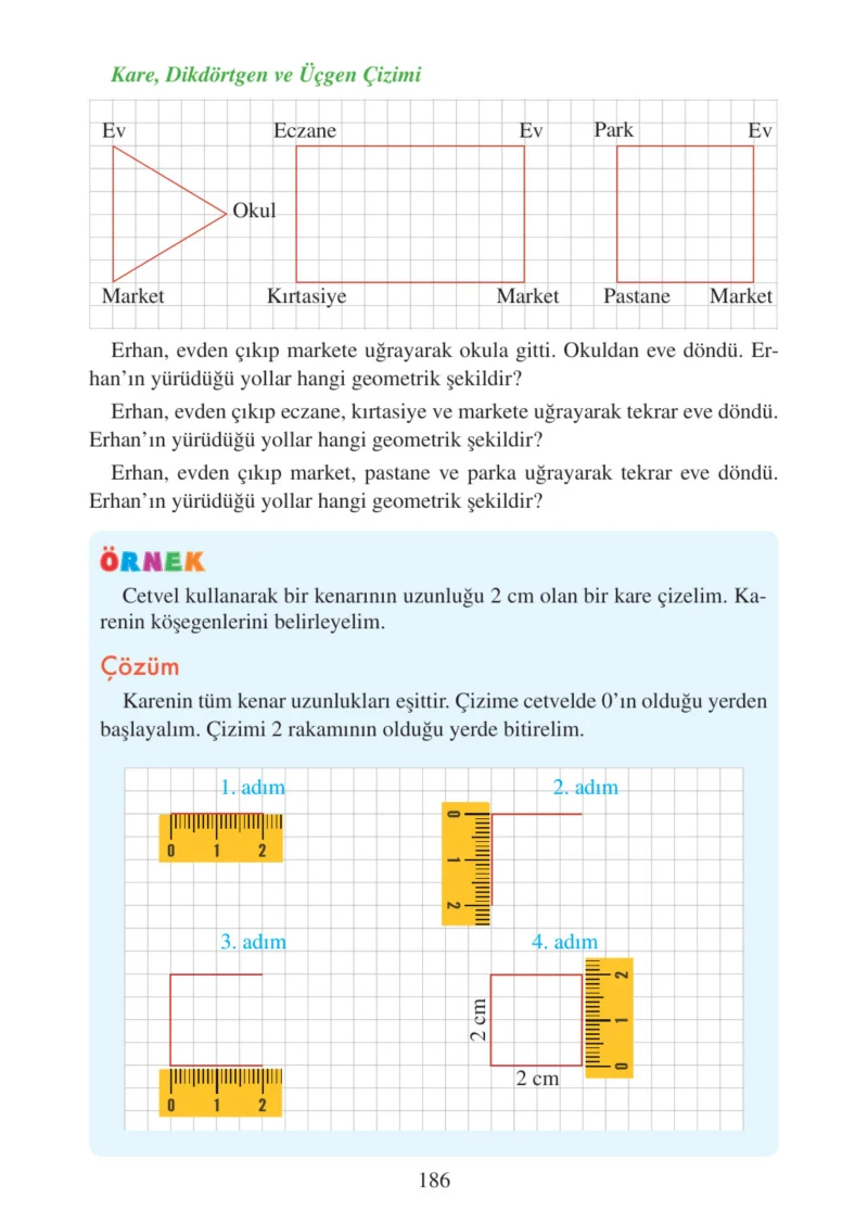 3. Sınıf Matematik Ders Kitabı Cevapları Tuna Matbacılık Yayınları Sayfa 186