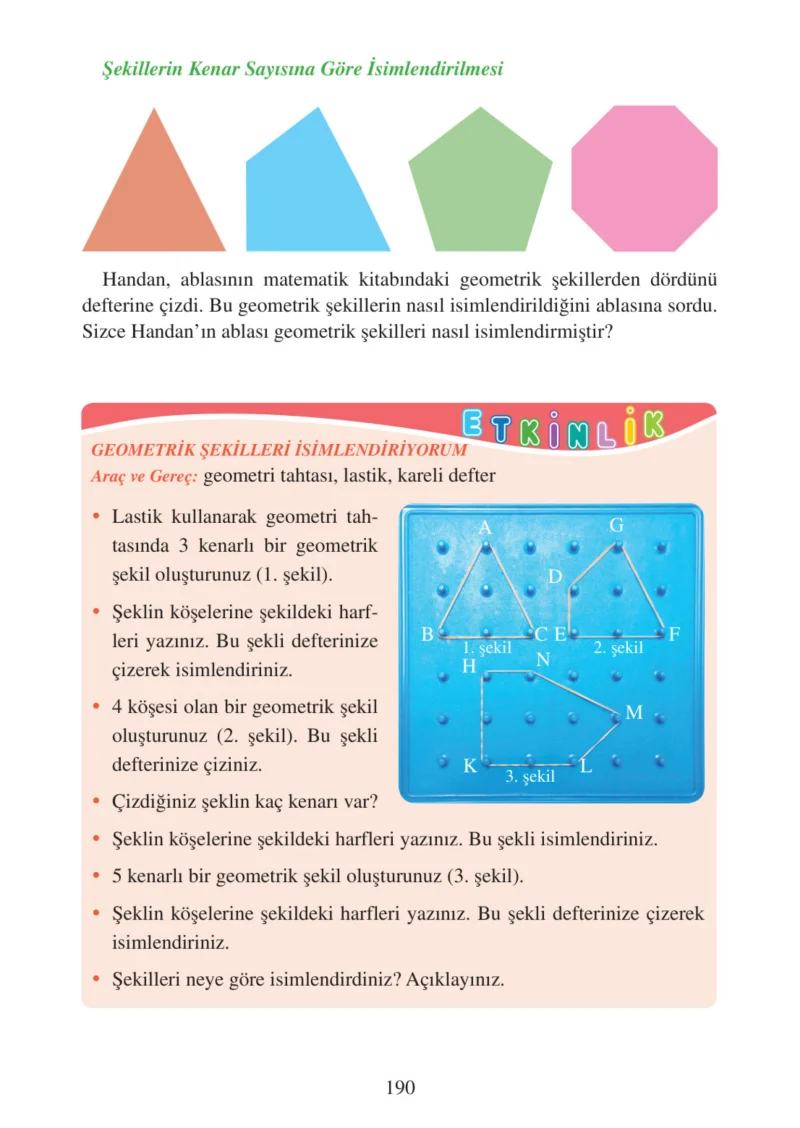 3. Sınıf Matematik Ders Kitabı Cevapları Tuna Matbacılık Yayınları Sayfa 190