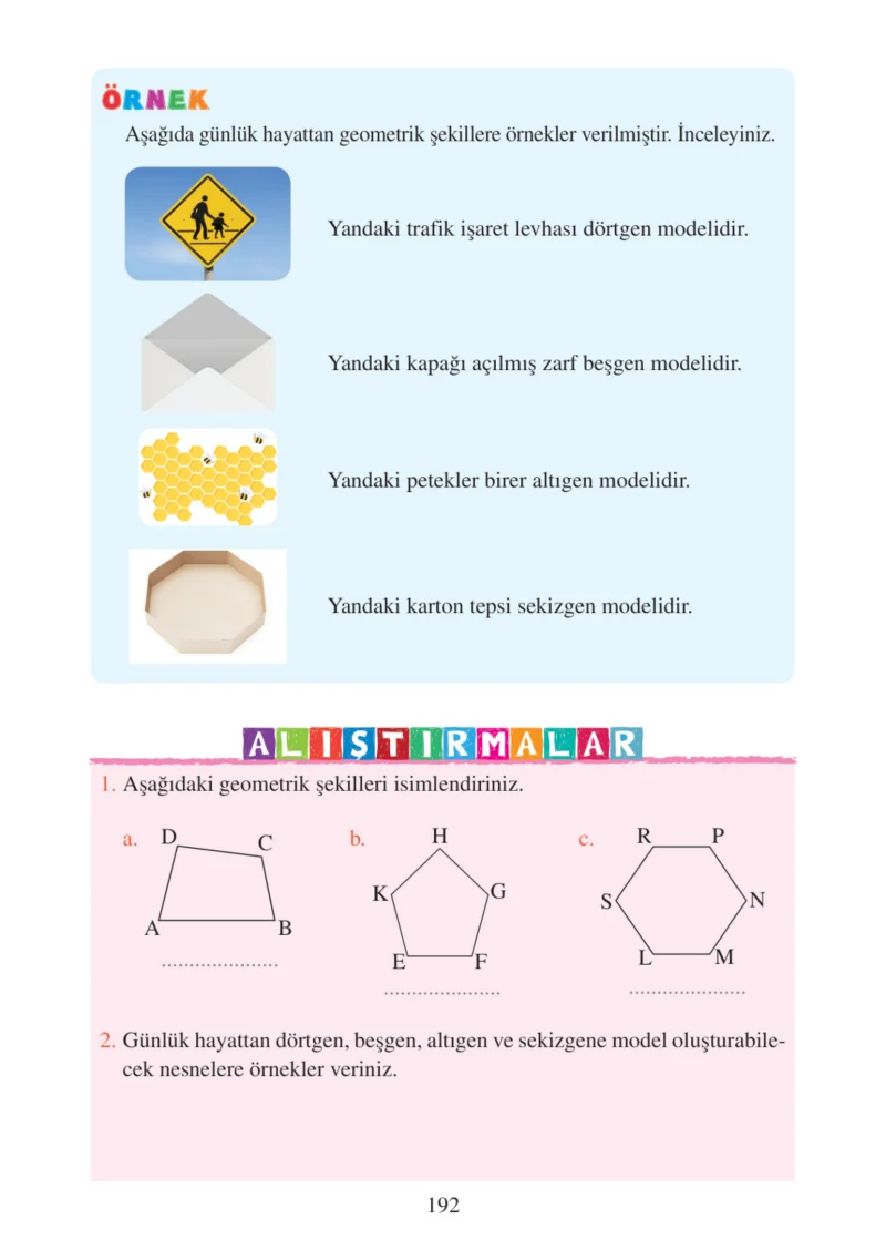 3. Sınıf Matematik Ders Kitabı Cevapları Tuna Matbacılık Yayınları Sayfa 192