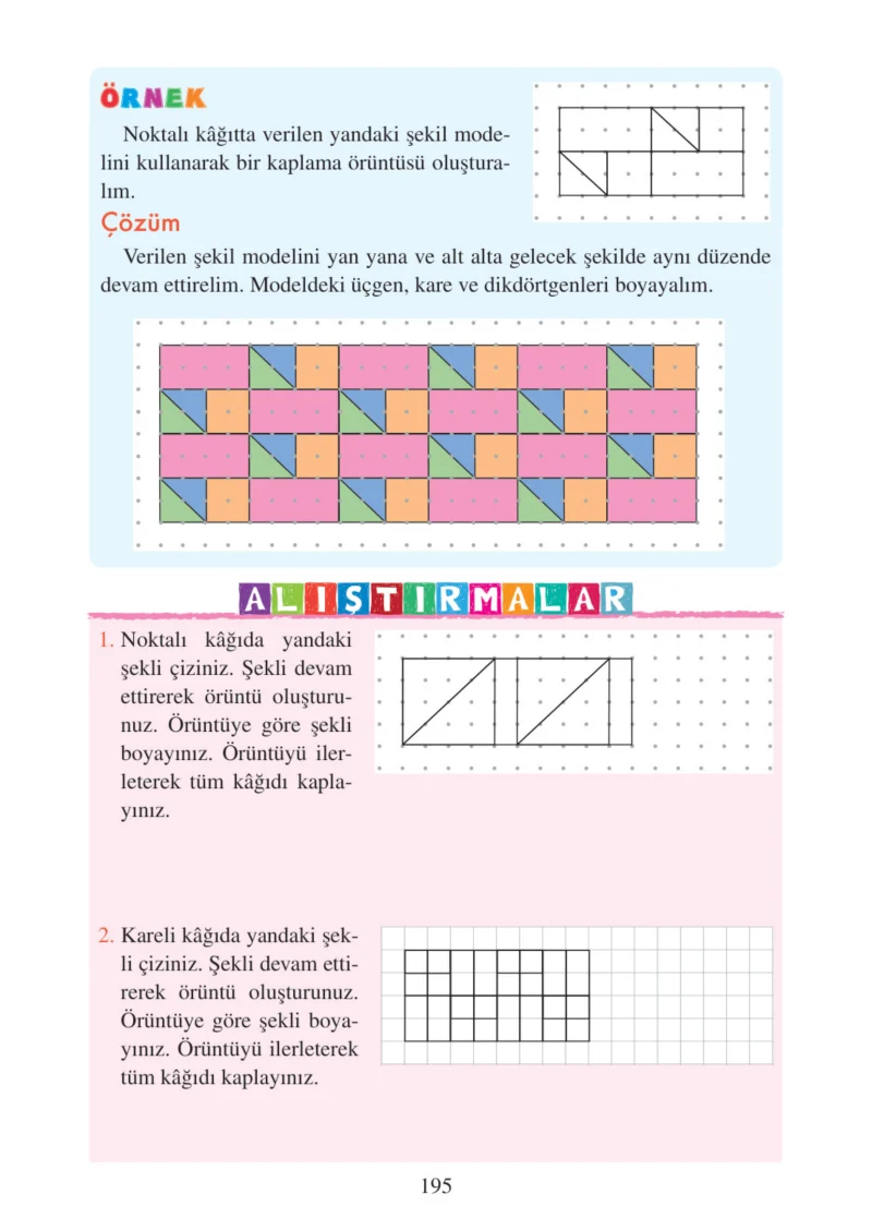 3. Sınıf Matematik Ders Kitabı Cevapları Tuna Matbacılık Yayınları Sayfa 195