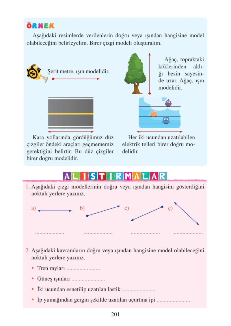3. Sınıf Matematik Ders Kitabı Cevapları Tuna Matbacılık Yayınları Sayfa 201