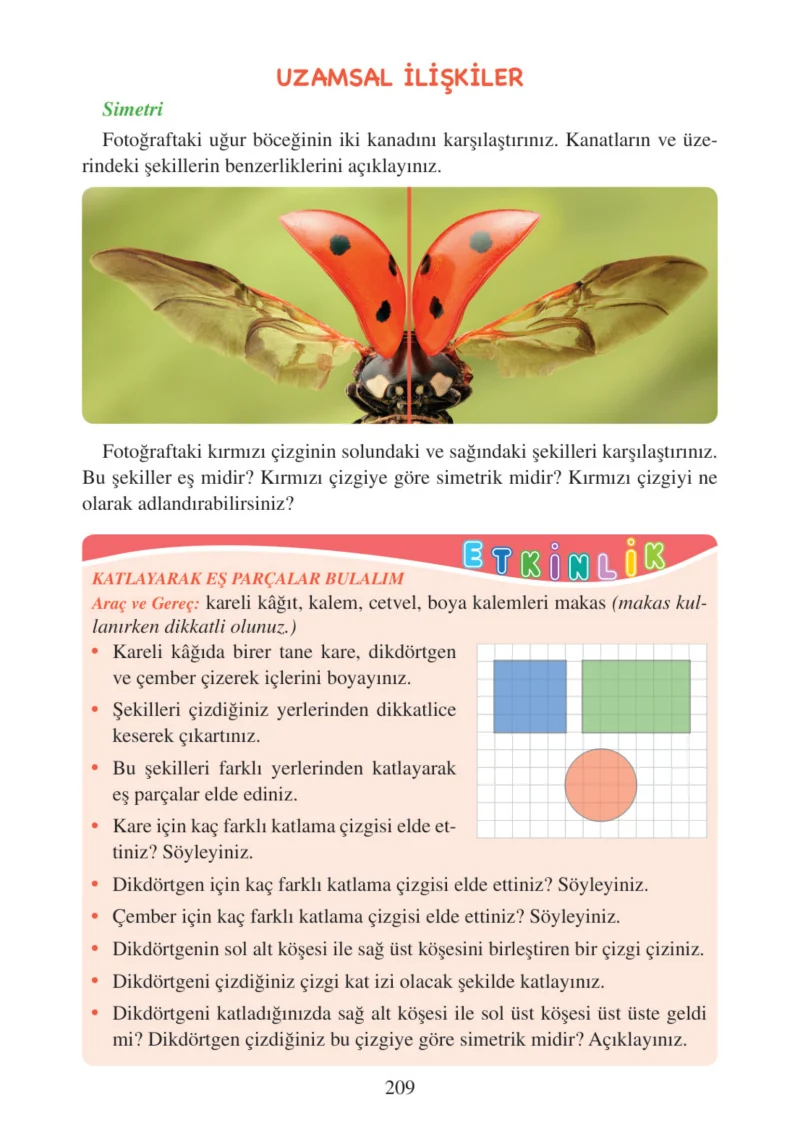 3. Sınıf Matematik Ders Kitabı Cevapları Tuna Matbacılık Yayınları Sayfa 209