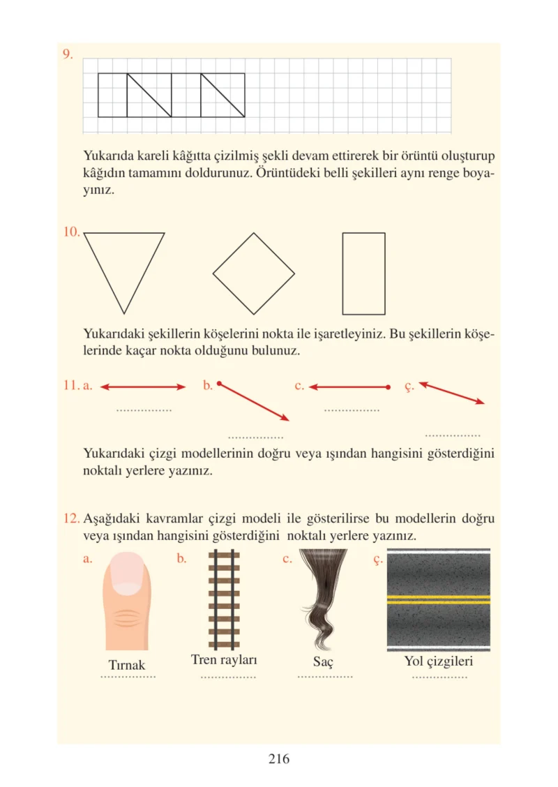 3. Sınıf Matematik Ders Kitabı Cevapları Tuna Matbacılık Yayınları Sayfa 216