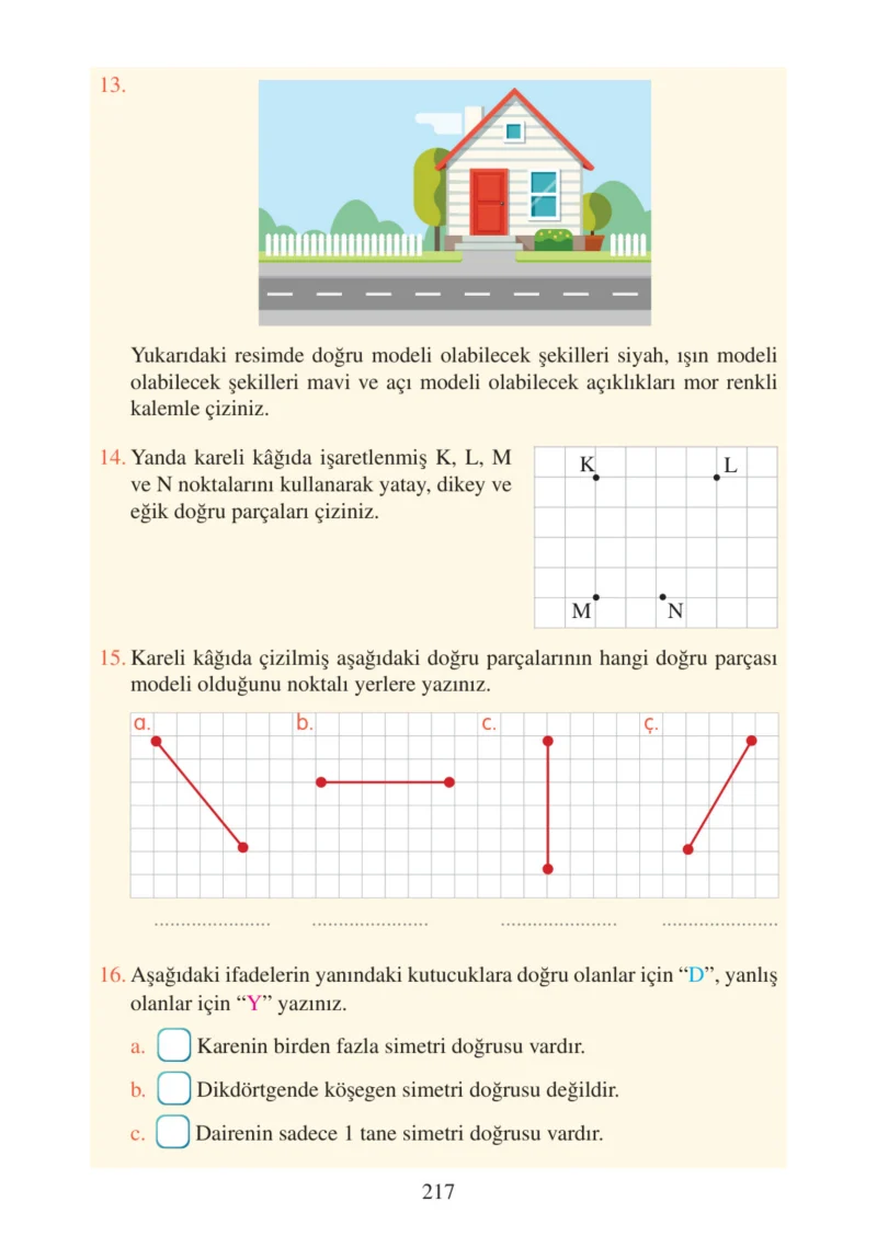 3. Sınıf Matematik Ders Kitabı Cevapları Tuna Matbacılık Yayınları Sayfa 217