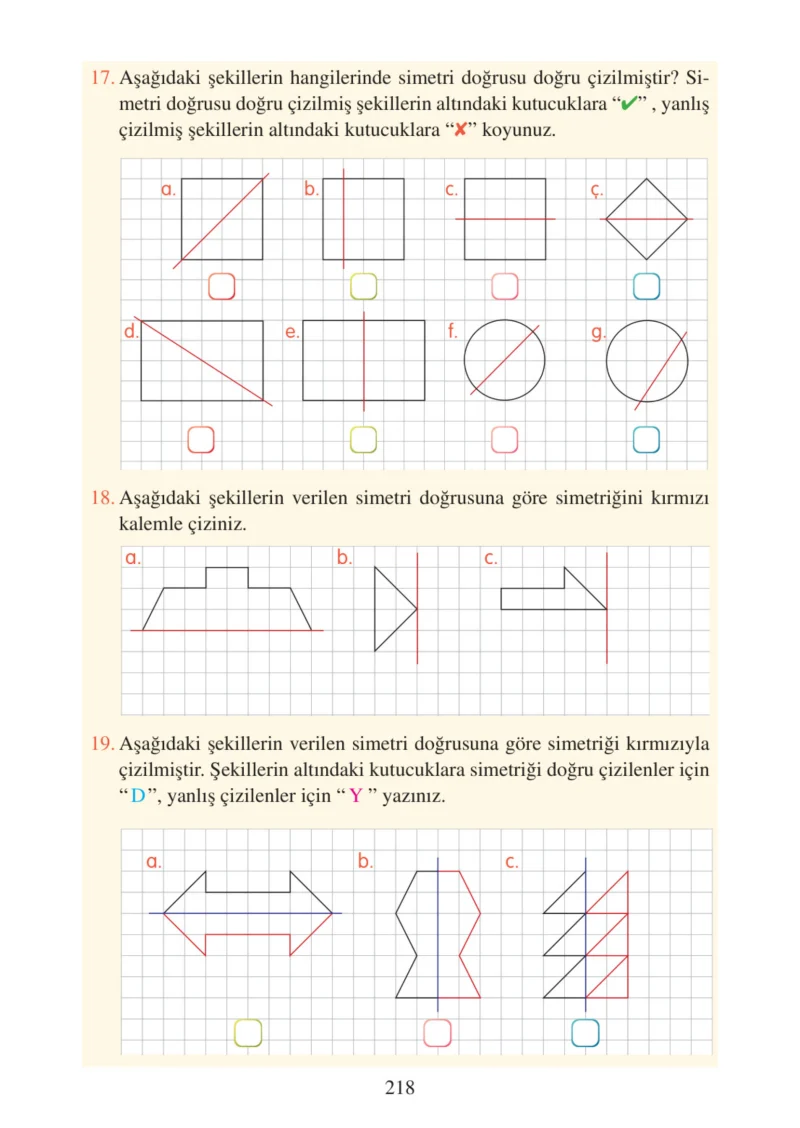 3. Sınıf Matematik Ders Kitabı Cevapları Tuna Matbacılık Yayınları Sayfa 218