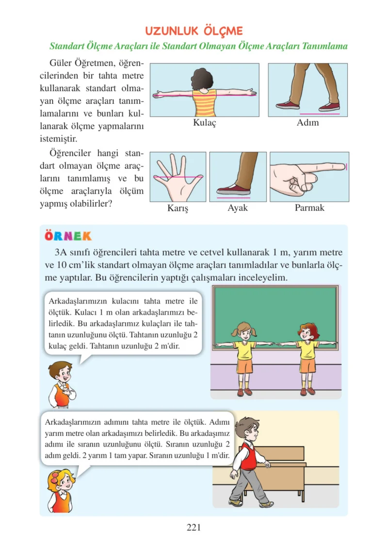 3. Sınıf Matematik Ders Kitabı Cevapları Tuna Matbacılık Yayınları Sayfa 221