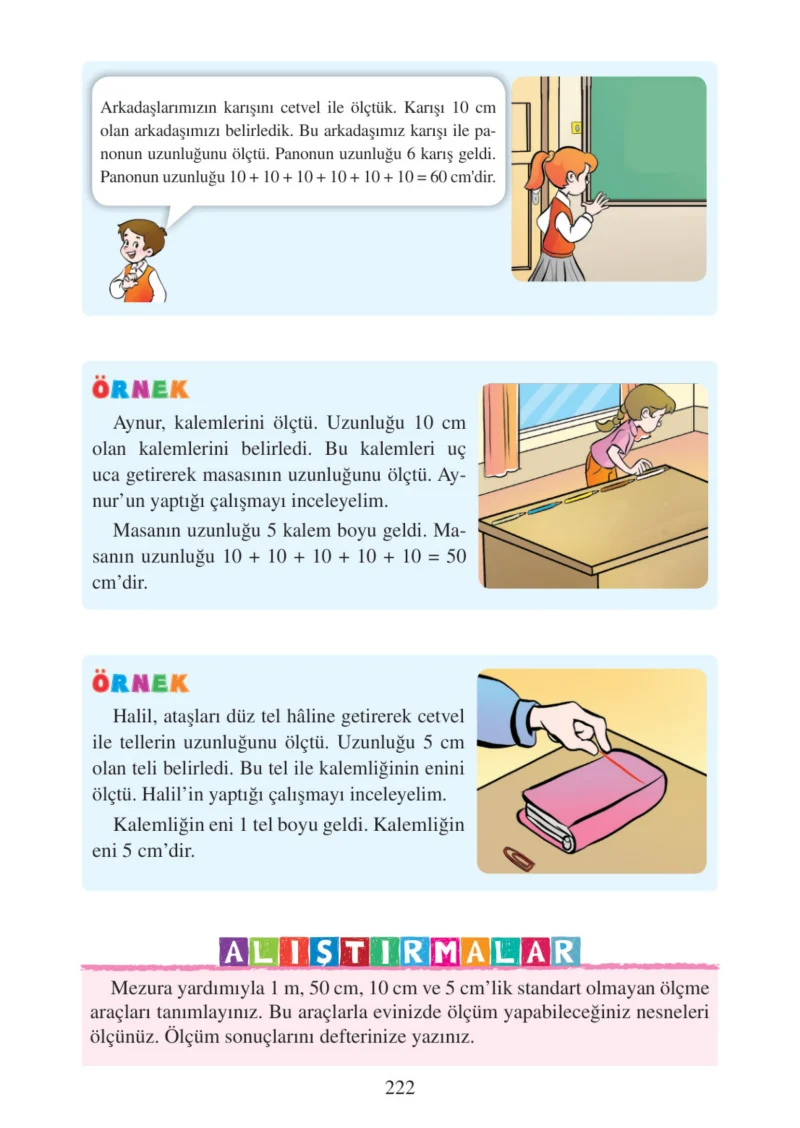 3. Sınıf Matematik Ders Kitabı Cevapları Tuna Matbacılık Yayınları Sayfa 222