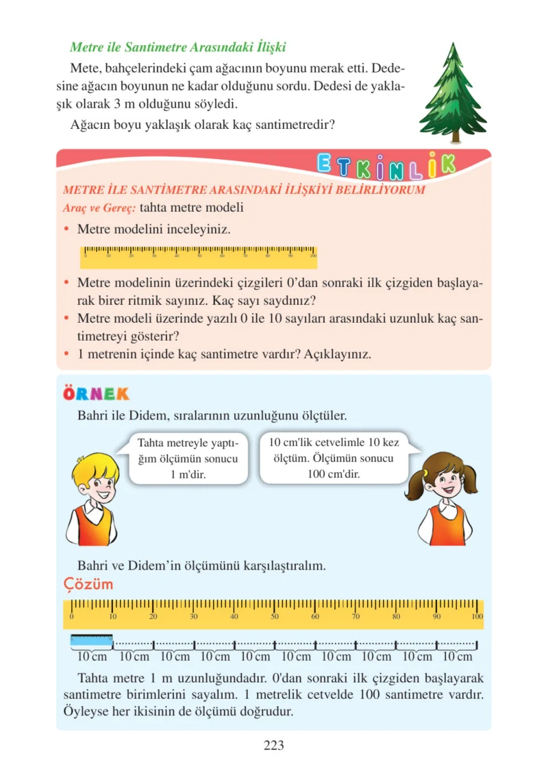 3. Sınıf Matematik Ders Kitabı Cevapları Tuna Matbacılık Yayınları Sayfa 223
