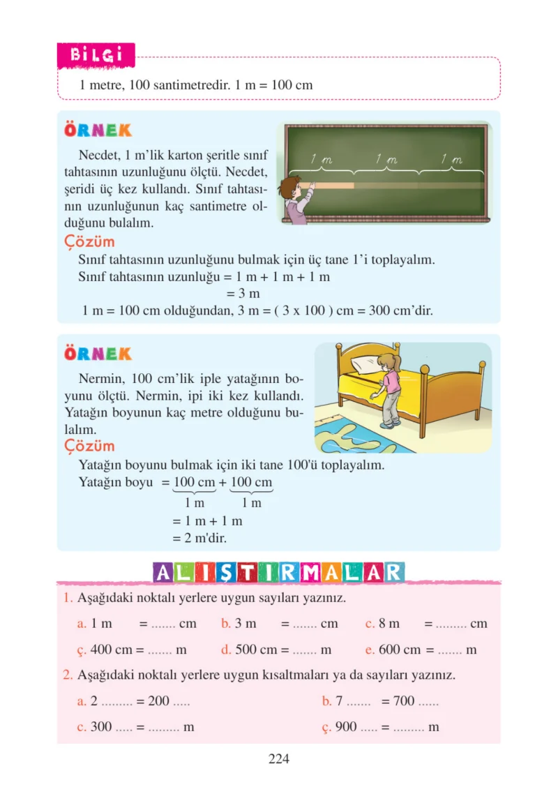 3. Sınıf Matematik Ders Kitabı Cevapları Tuna Matbacılık Yayınları Sayfa 224