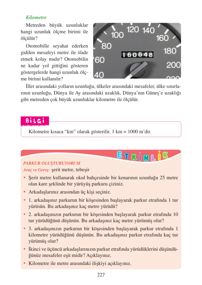 3. Sınıf Matematik Ders Kitabı Cevapları Tuna Matbacılık Yayınları Sayfa 227