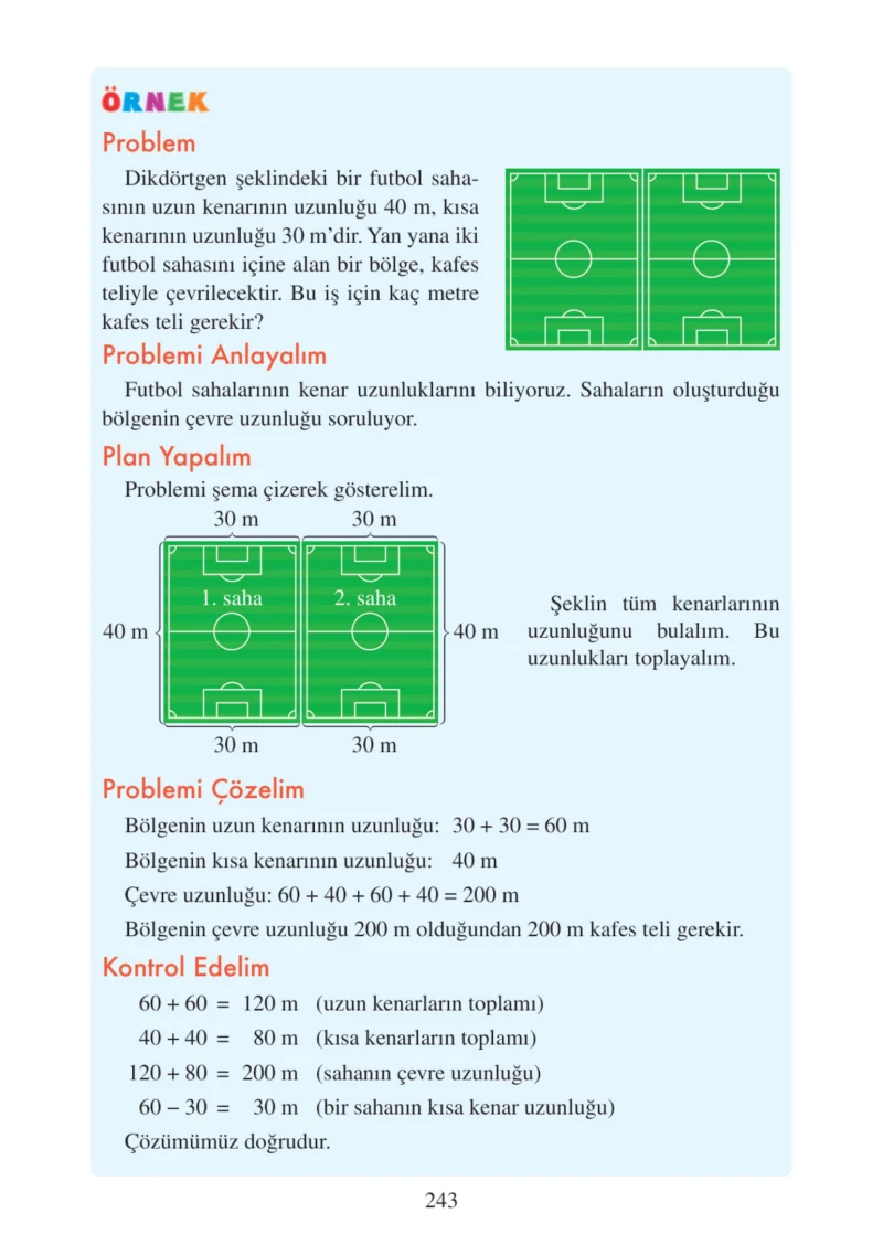 3. Sınıf Matematik Ders Kitabı Cevapları Tuna Matbacılık Yayınları Sayfa 243