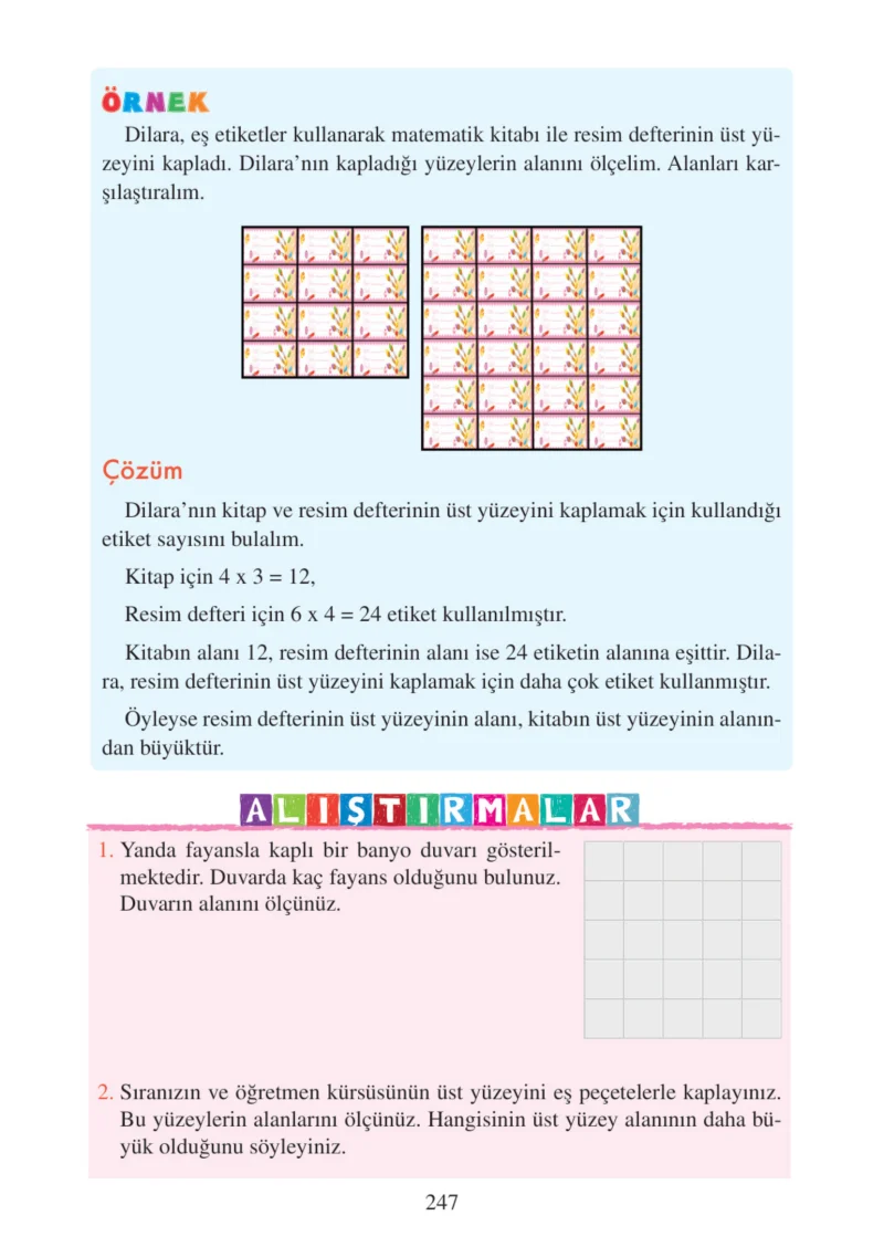 3. Sınıf Matematik Ders Kitabı Cevapları Tuna Matbacılık Yayınları Sayfa 247