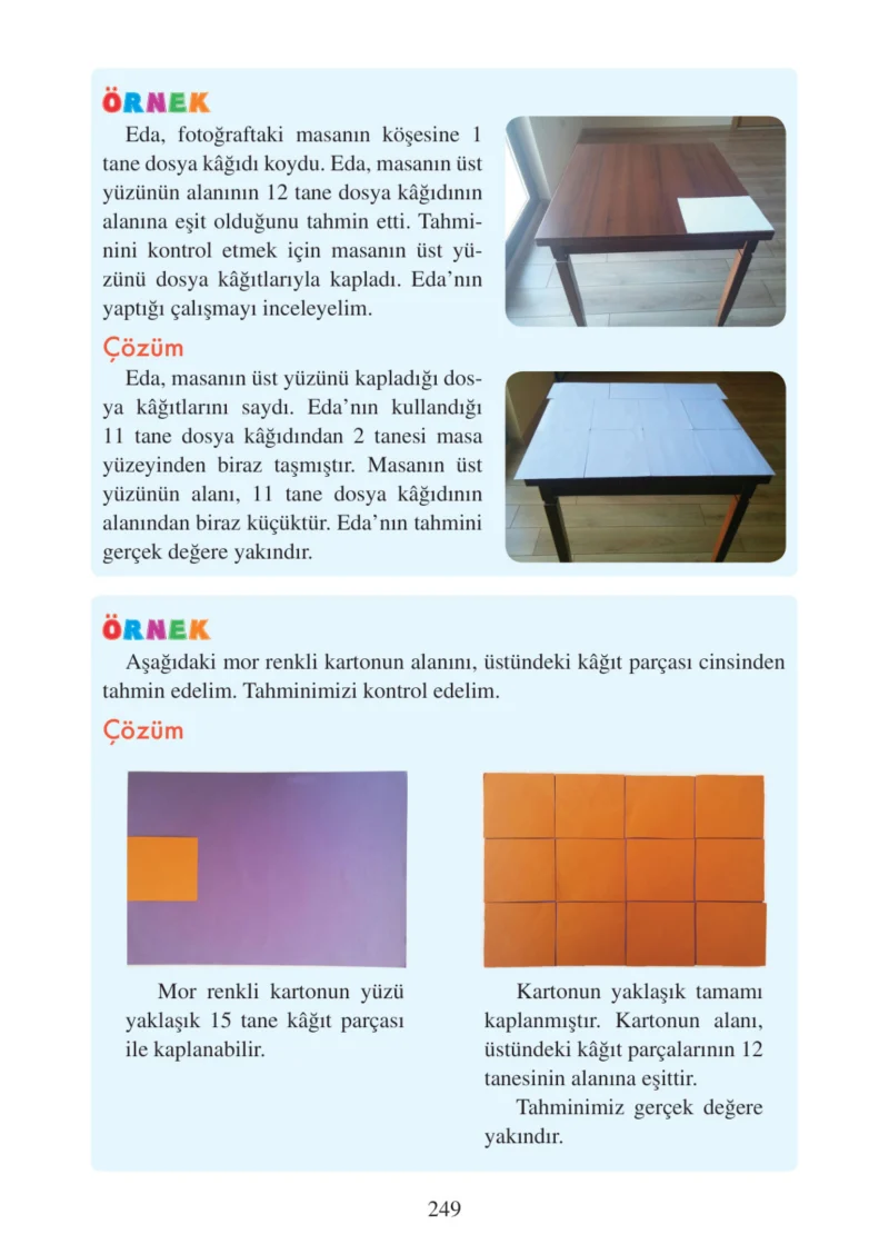 3. Sınıf Matematik Ders Kitabı Cevapları Tuna Matbacılık Yayınları Sayfa 249