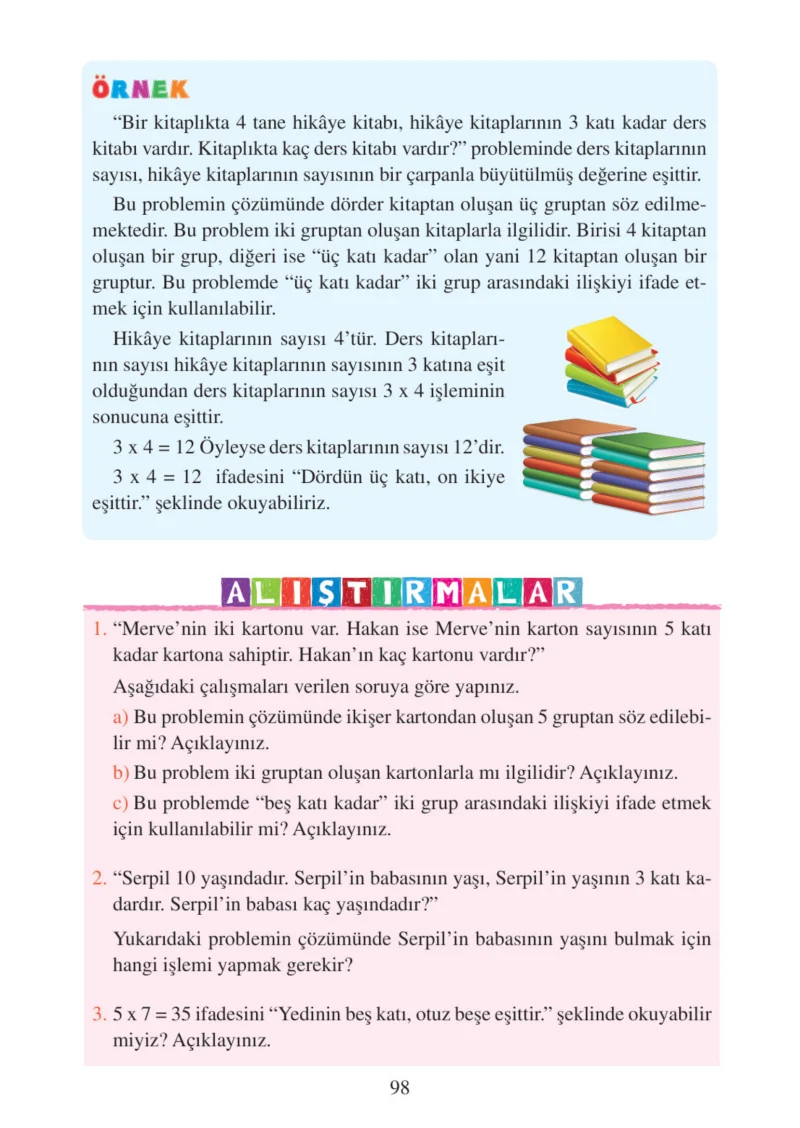 3. Sınıf Matematik Ders Kitabı Cevapları Tuna Matbacılık Yayınları Sayfa 98