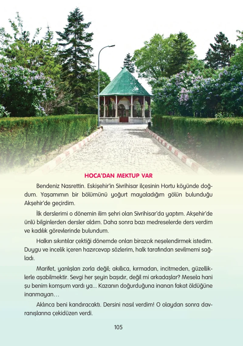 3. Sınıf Türkçe Ders Kitabı Cevapları Gizem Yayınları Sayfa 105