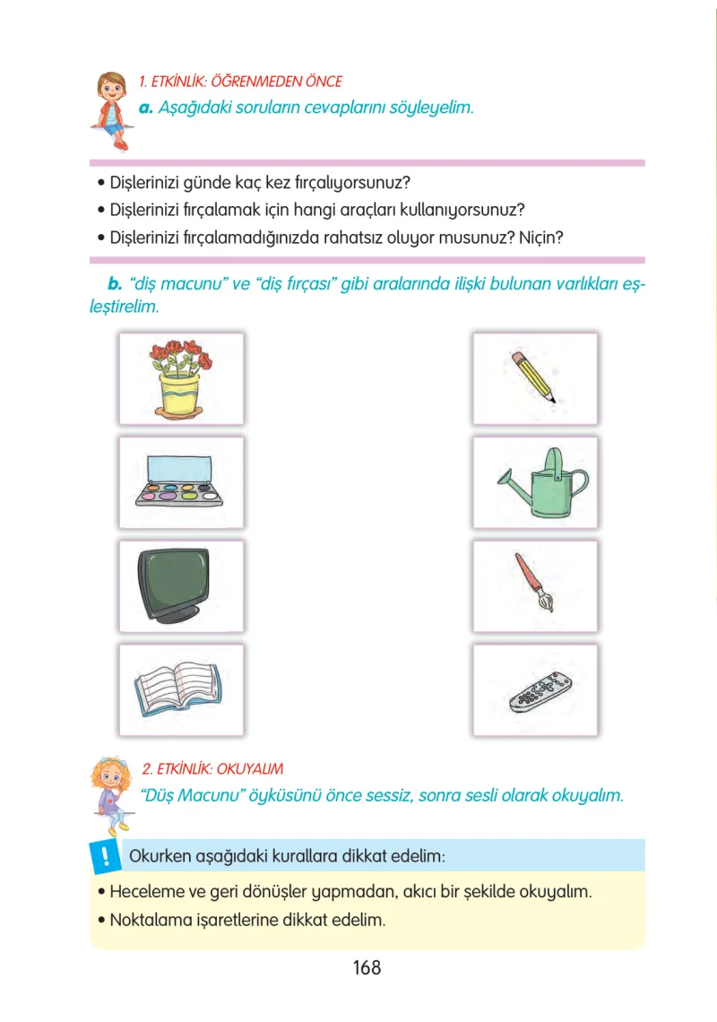 3. Sınıf Türkçe Ders Kitabı Cevapları Gizem Yayınları Sayfa 168