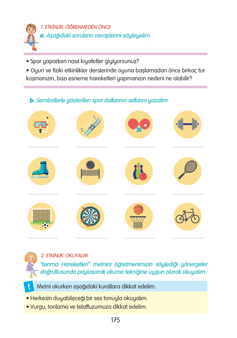 3. Sınıf Türkçe Ders Kitabı Cevapları Gizem Yayınları Sayfa 175