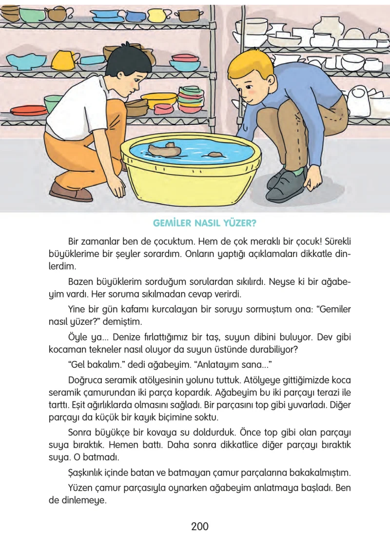 3. Sınıf Türkçe Ders Kitabı Cevapları Gizem Yayınları Sayfa 200