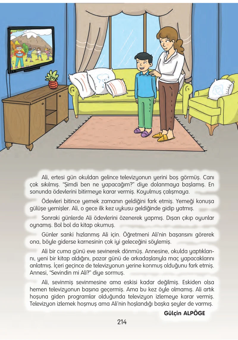 3. Sınıf Türkçe Ders Kitabı Cevapları Gizem Yayınları Sayfa 214