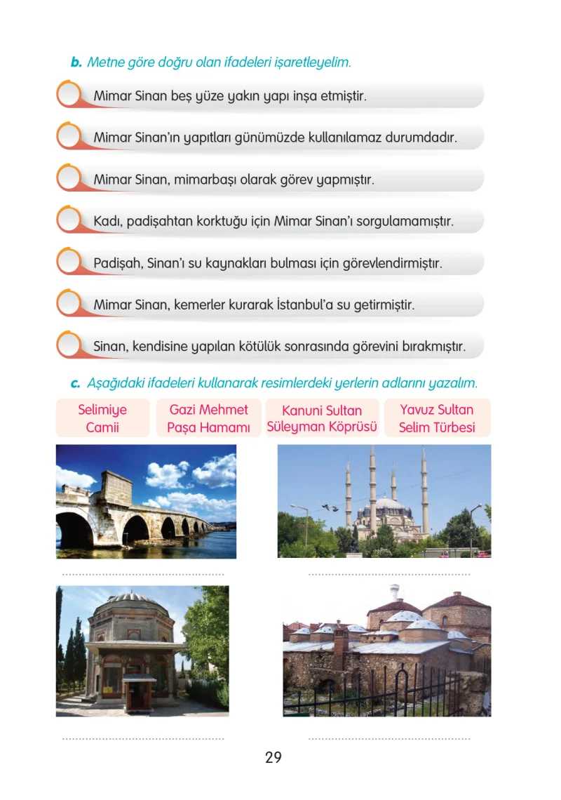 3. Sınıf Türkçe Ders Kitabı Cevapları Gizem Yayınları Sayfa 29
