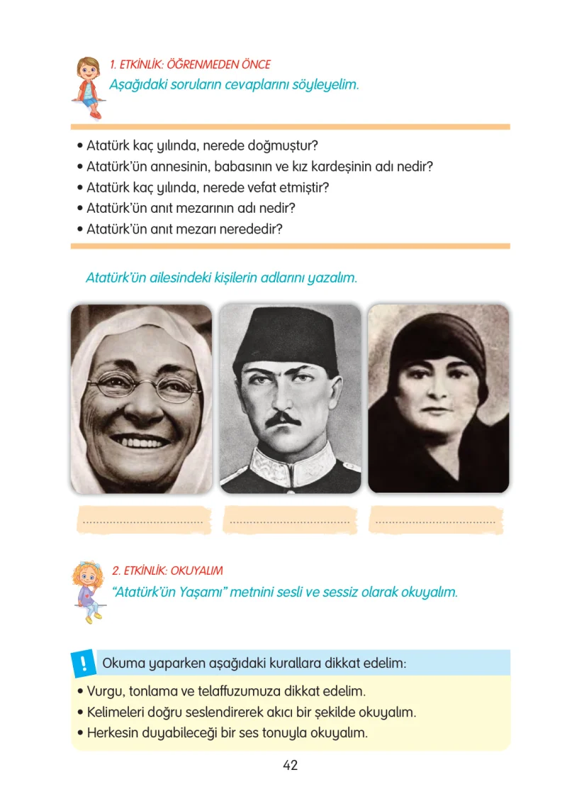 3. Sınıf Türkçe Ders Kitabı Cevapları Gizem Yayınları Sayfa 42
