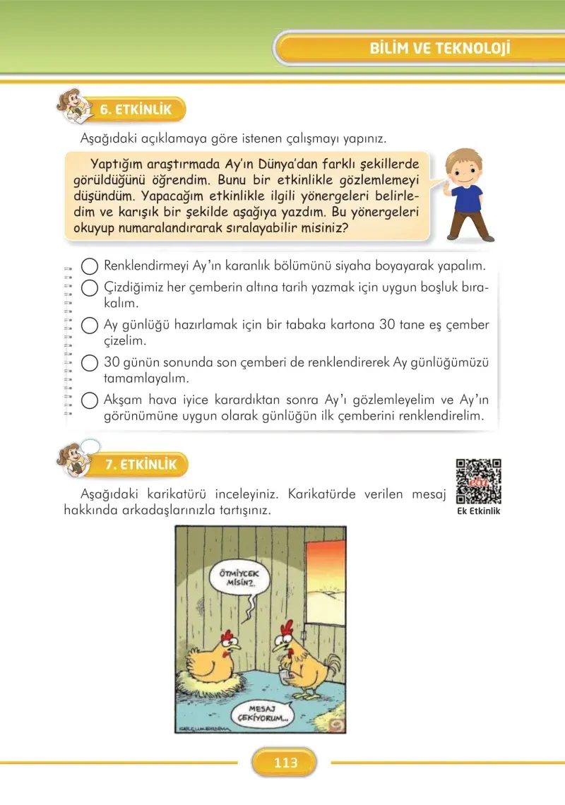 3. Sınıf Türkçe Ders Kitabı Cevapları İlke Yayınları Sayfa 113