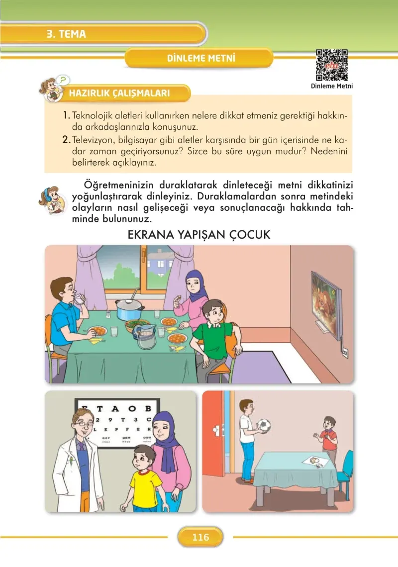 3. Sınıf Türkçe Ders Kitabı Cevapları İlke Yayınları Sayfa 116