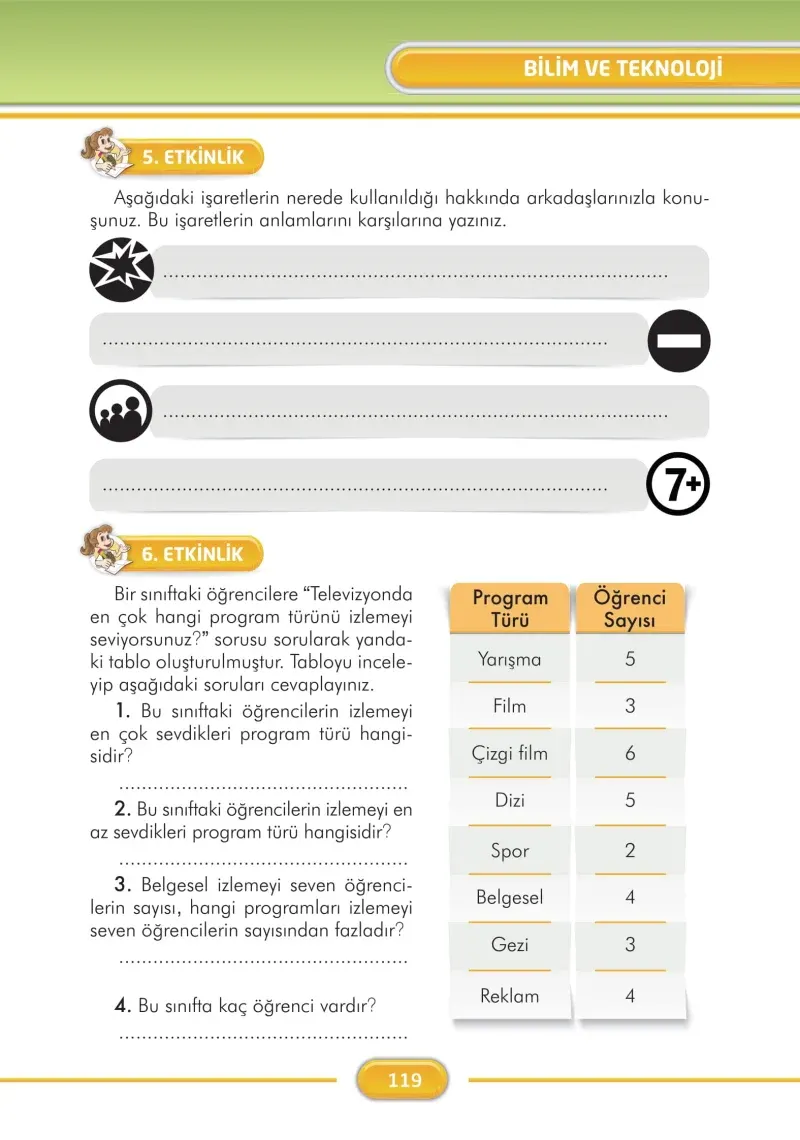 3. Sınıf Türkçe Ders Kitabı Cevapları İlke Yayınları Sayfa 119