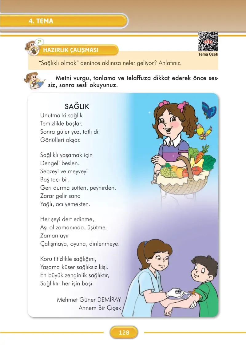 3. Sınıf Türkçe Ders Kitabı Cevapları İlke Yayınları Sayfa 128