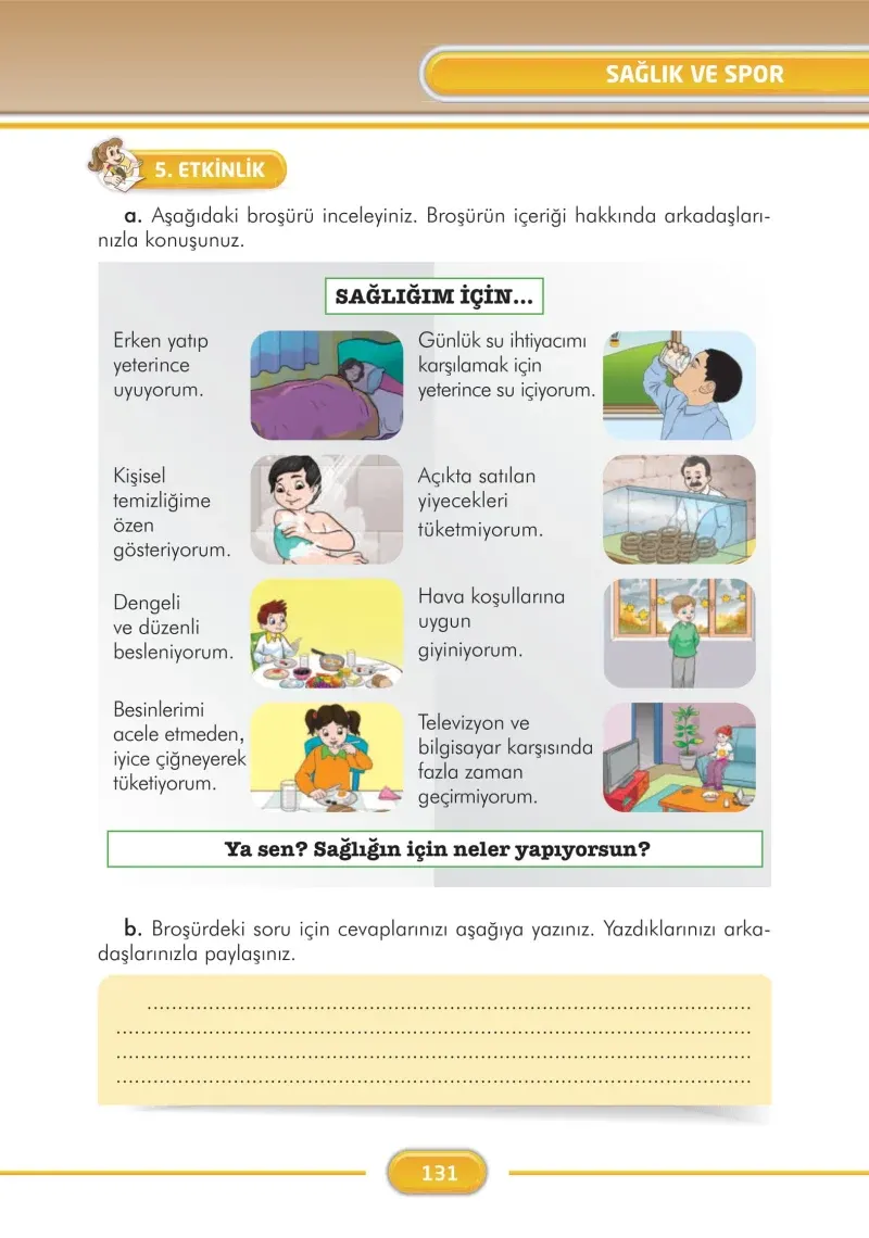 3. Sınıf Türkçe Ders Kitabı Cevapları İlke Yayınları Sayfa 131