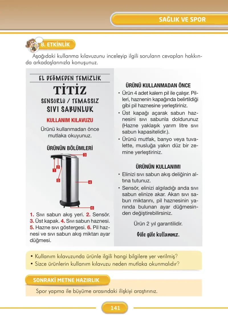 3. Sınıf Türkçe Ders Kitabı Cevapları İlke Yayınları Sayfa 141