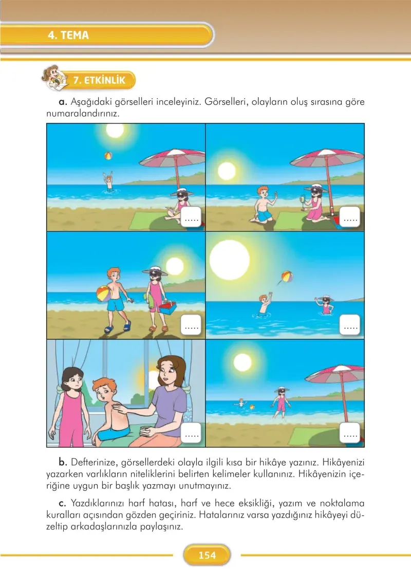 3. Sınıf Türkçe Ders Kitabı Cevapları İlke Yayınları Sayfa 154