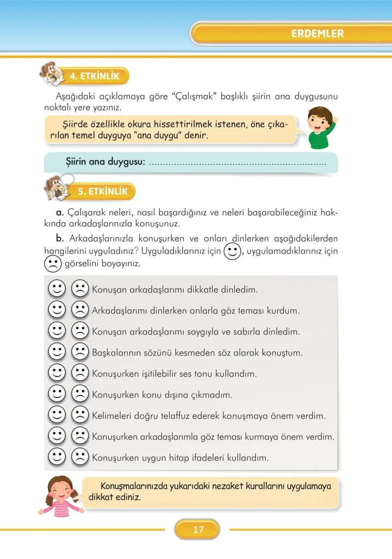 3. Sınıf Türkçe Ders Kitabı Cevapları İlke Yayınları Sayfa 17