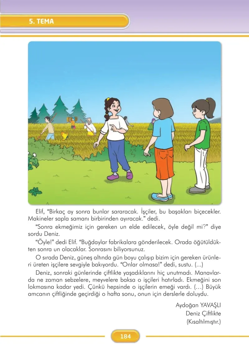 3. Sınıf Türkçe Ders Kitabı Cevapları İlke Yayınları Sayfa 184