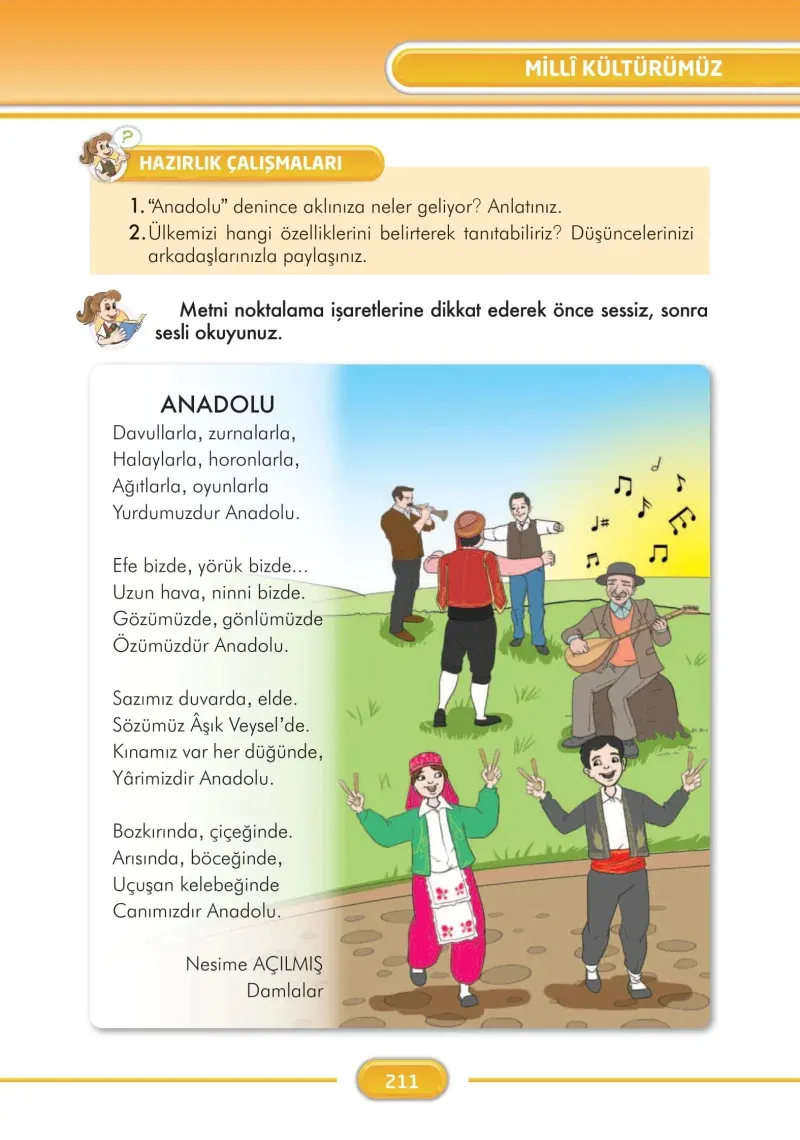 3. Sınıf Türkçe Ders Kitabı Cevapları İlke Yayınları Sayfa 211
