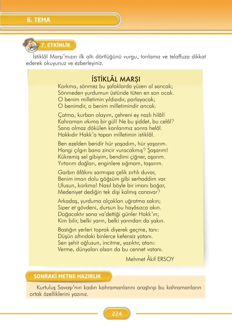 3. Sınıf Türkçe Ders Kitabı Cevapları İlke Yayınları Sayfa 224