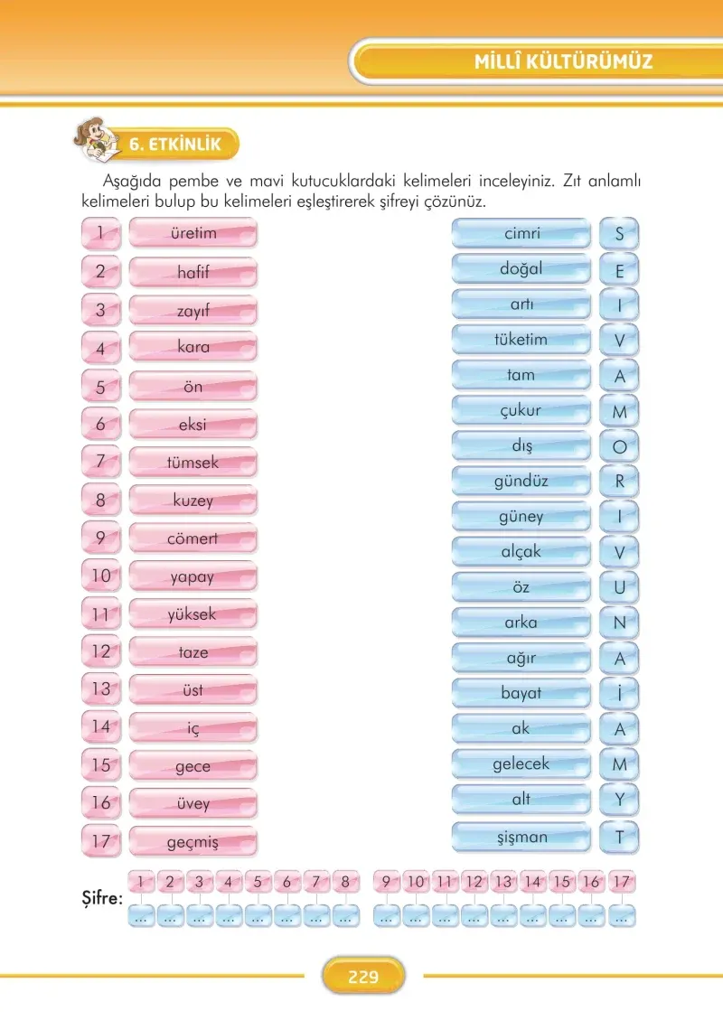 3. Sınıf Türkçe Ders Kitabı Cevapları İlke Yayınları Sayfa 229