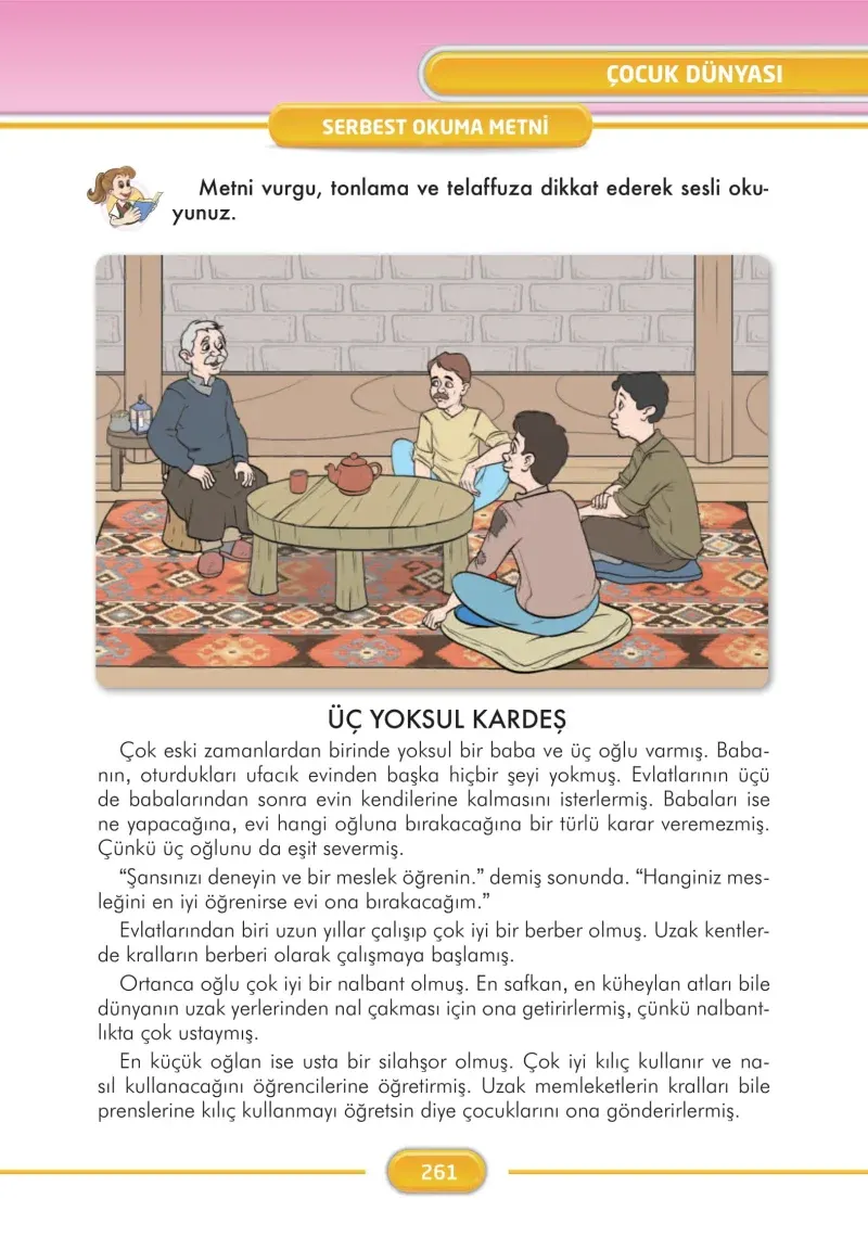 3. Sınıf Türkçe Ders Kitabı Cevapları İlke Yayınları Sayfa 261