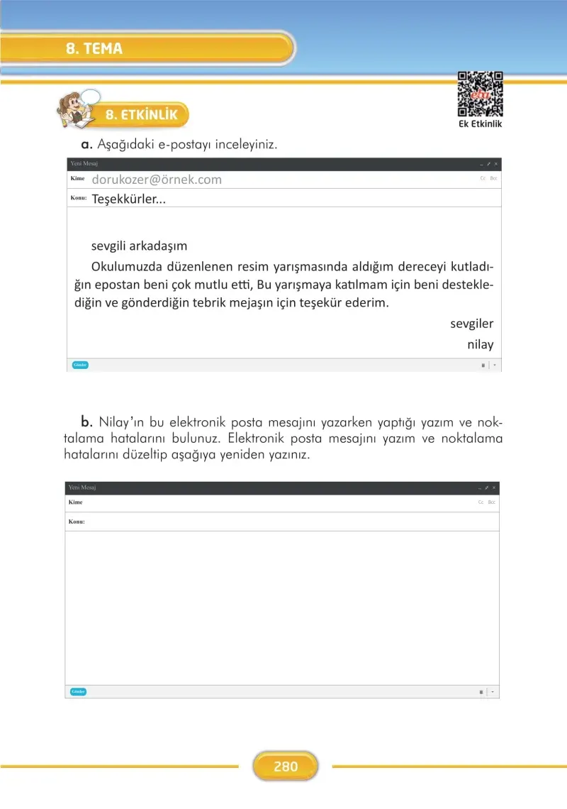 3. Sınıf Türkçe Ders Kitabı Cevapları İlke Yayınları Sayfa 280