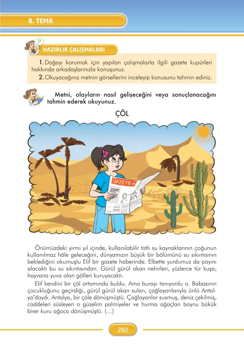 3. Sınıf Türkçe Ders Kitabı Cevapları İlke Yayınları Sayfa 282