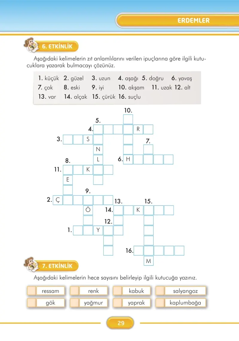 3. Sınıf Türkçe Ders Kitabı Cevapları İlke Yayınları Sayfa 29