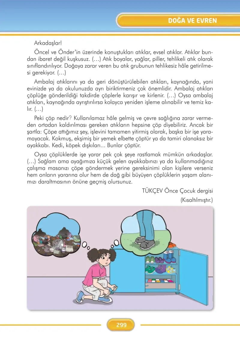 3. Sınıf Türkçe Ders Kitabı Cevapları İlke Yayınları Sayfa 299