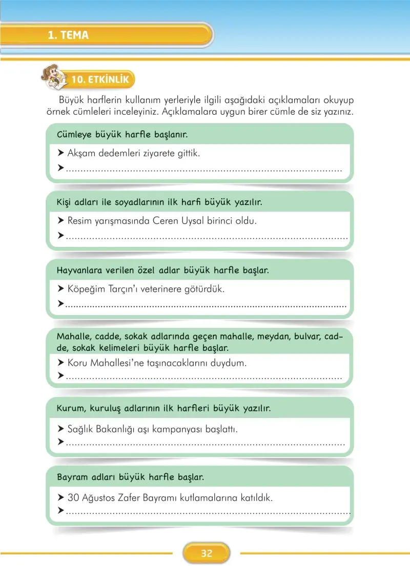 3. Sınıf Türkçe Ders Kitabı Cevapları İlke Yayınları Sayfa 32