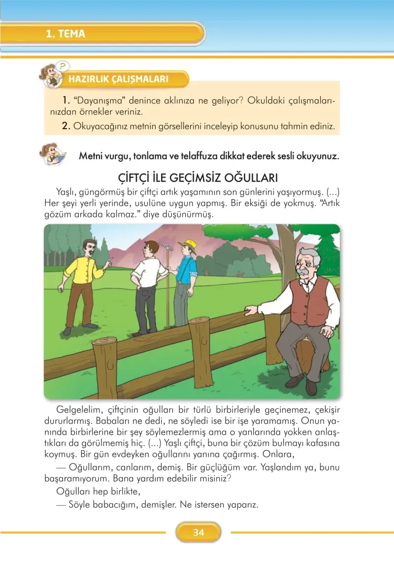 3. Sınıf Türkçe Ders Kitabı Cevapları İlke Yayınları Sayfa 34