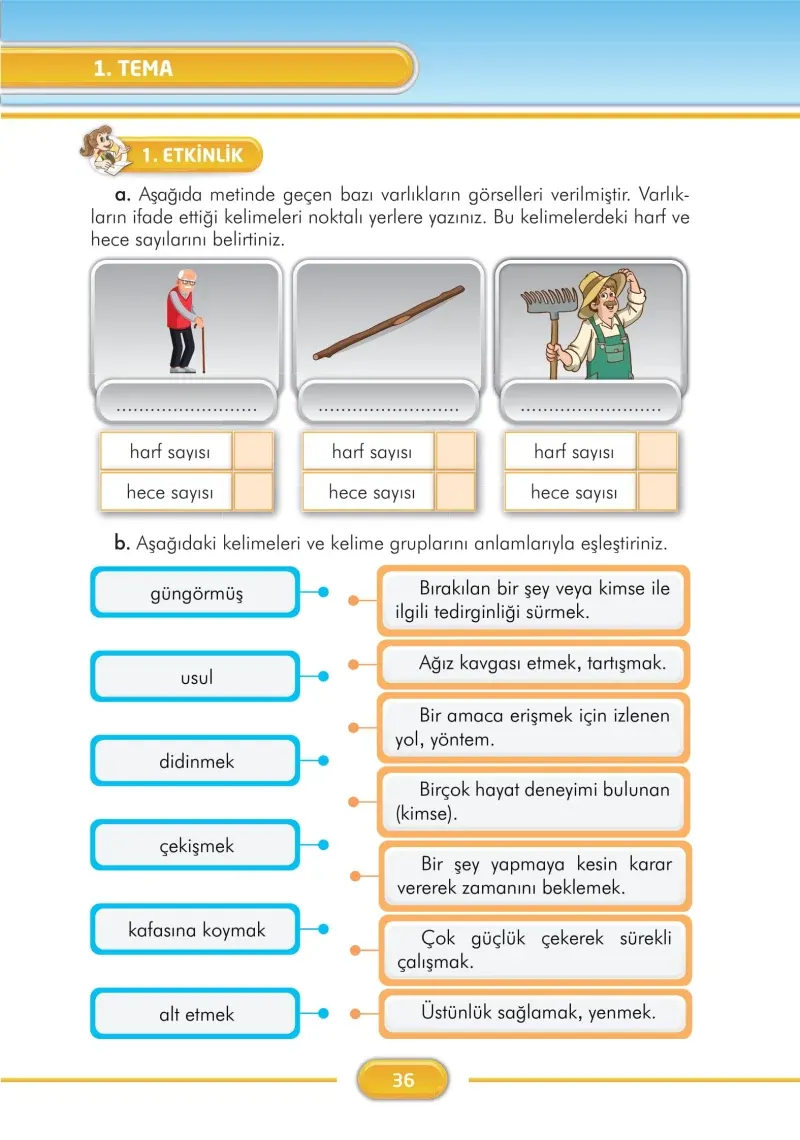 3. Sınıf Türkçe Ders Kitabı Cevapları İlke Yayınları Sayfa 36